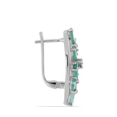 925 SILVER NATURAL EMERALD FLORAL EARRINGS | WHOLESALE JEWELRY MANUFACTURER & EXPORTER